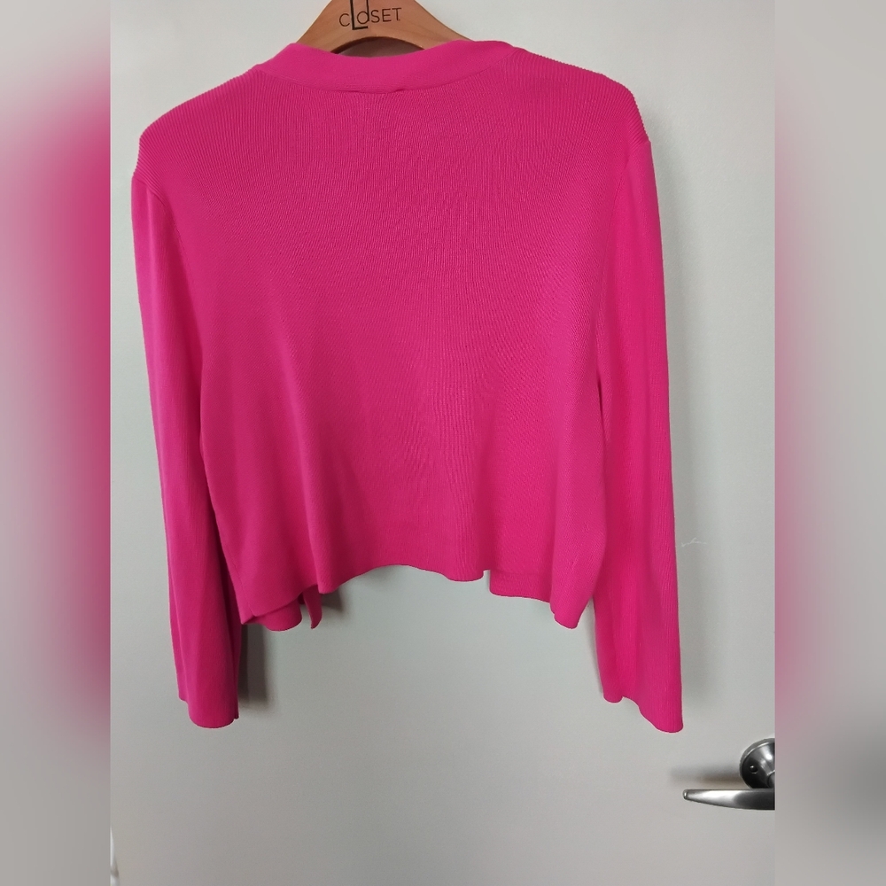 Talbots Hot Pink Open-Front Cardigan - Picture 4 of 4